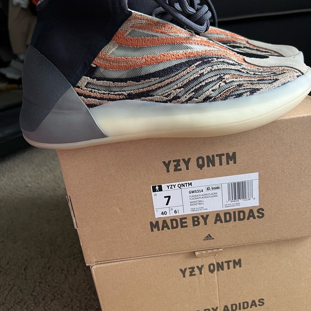 Adidas Yeezy Quantum Sneakers - Black, Gray, Orange